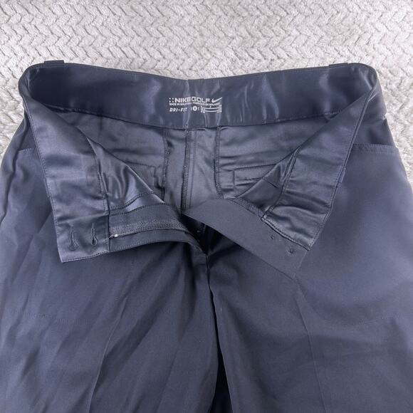 WOMEN'S NIKE GOLF Black Dri-Fit Capri Bottoms Pants Slash Pockets sz 4 Stretchy - Picture 3 of 13